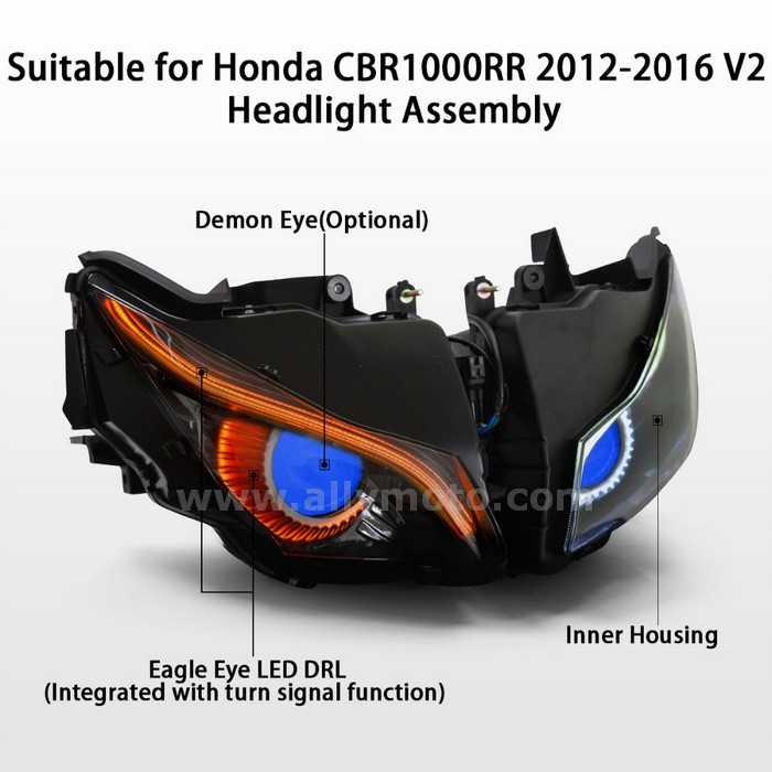 035 Headlight s Full Kit Eagle Eye Drl Honda Cbr1000Rr 12-16 2012 2013 2015 2016 Blue-4 035 Headlight s Full Kit Eagle Eye Drl Honda Cbr1000Rr 12-16 2012 2013 2015 2016 Blue-4